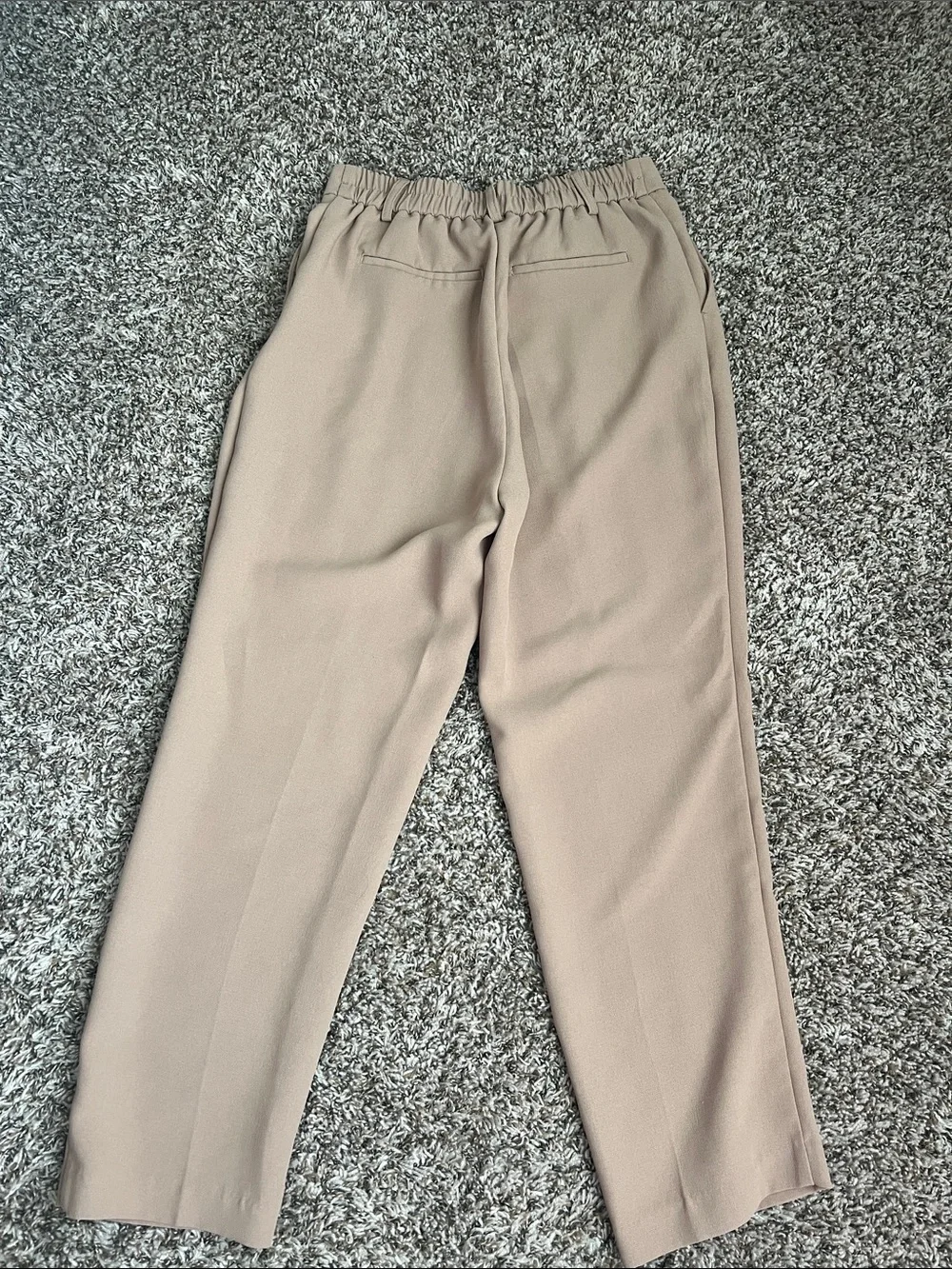 Cynthia Rowley Neutral Taupe Pleated High-Rise Trousers